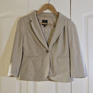 OBR Women's Blazer Size Small Tan/Cream Jacket Suit Professional Office Work